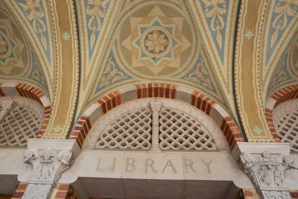 library entrance ceiling