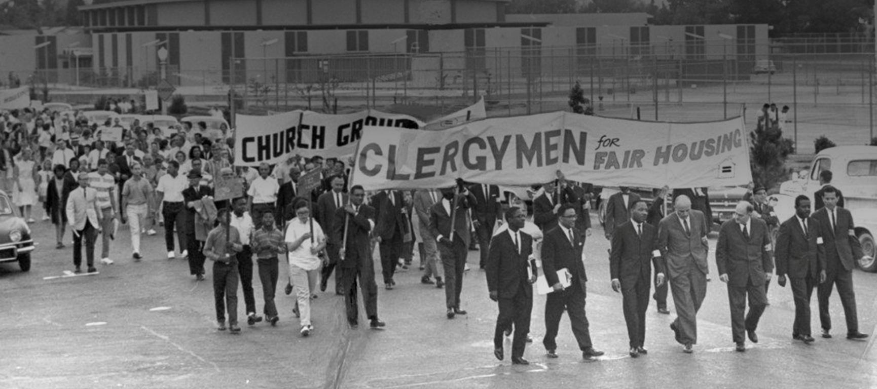 Martin Luther King Jr marches at FCC