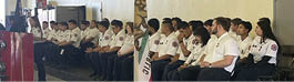 Students sitting in EMT grad ceremony