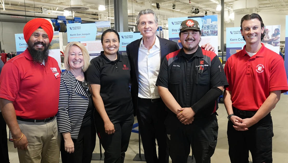 Governor Newsom with FCC Staff and Students