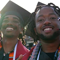 Black student graduating