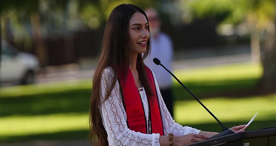 EOPS Student giving Speech