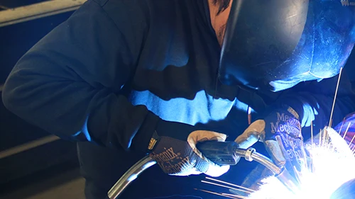 Welding student