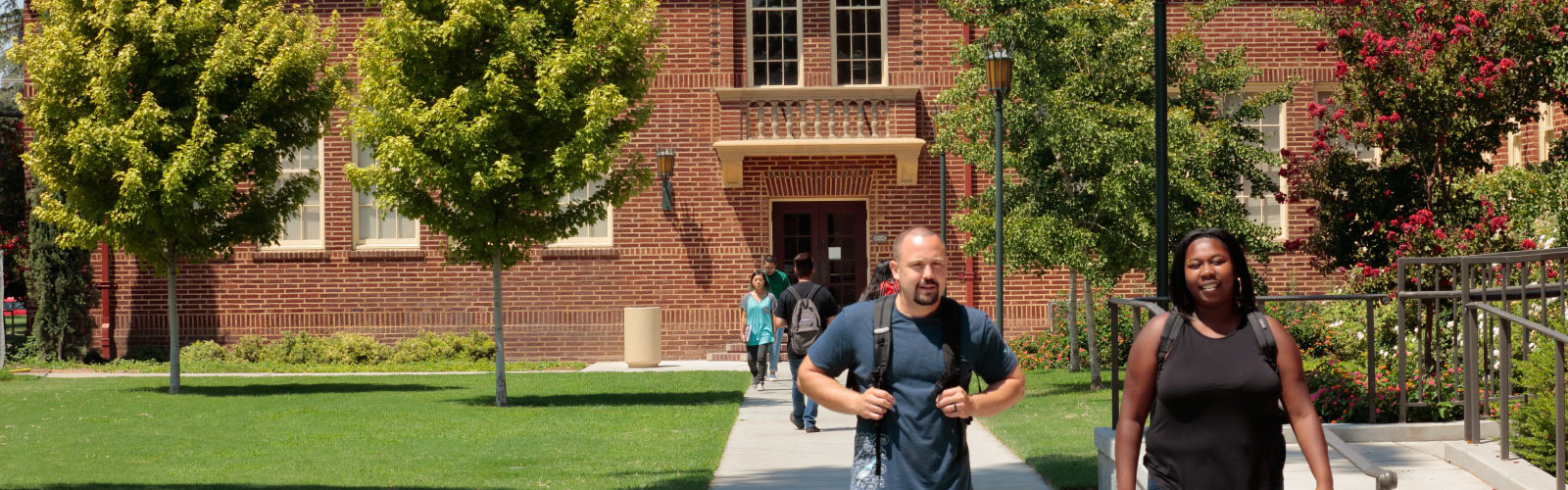 oab with students walking