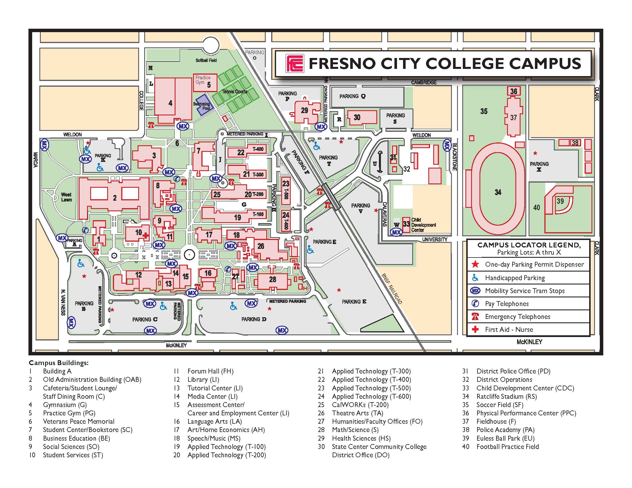 Fresno City Campus Map - Alidia Lucretia